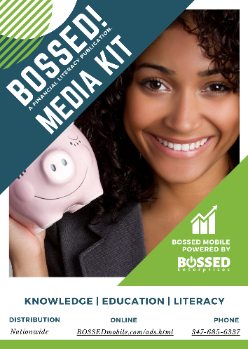 Media Kit for BOSSED, a Financial Literacy publication UPC 195893849291